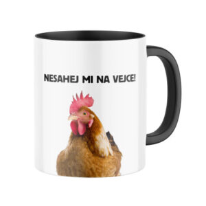 Keramický hrnek s potiskem Nesahej mi na vejce