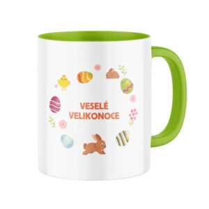 Keramický hrnek s potiskem Veselé Velikonoce