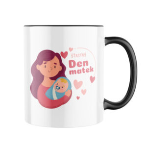 Keramický hrnek s potiskem Šťastný Den matek