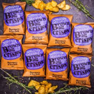 20× Brambůrky Brown Bag Crisps - rozmarýn a mořská sůl 40 g