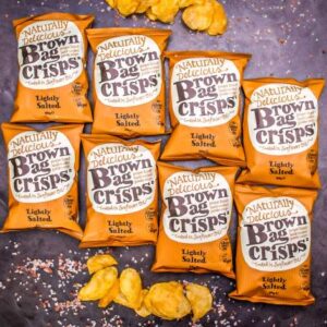 8× Brambůrky Brown Bag Crisps - jemně solené 40 g