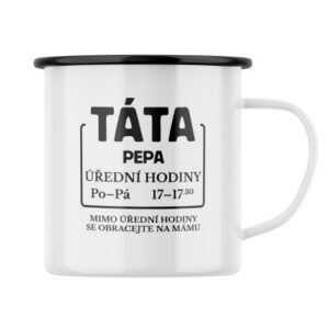 Plecháček s potiskem Táta úřední hodiny se jménem