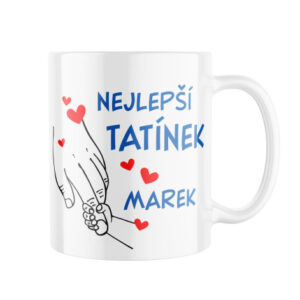 Keramický hrnek s potiskem Nejlepší tatínek s vlastním jménem