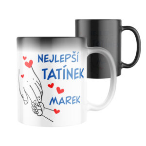 Magický keramický hrnek s potiskem  Nejlepší tatínek s vlastním jménem
