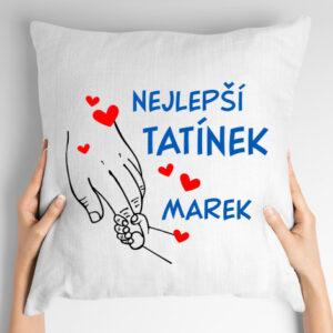 Polštář s potiskem Nejlepší tatínek s vlastním jménem