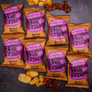 20× Brambůrky Brown Bag Crisps - uzená slanina 40 g