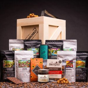 Dárková Bedna pro muže s páčidlem pro kafaře box (Dárkový koš)