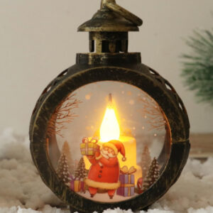 Vánoční svítící LED lucernička - Santa