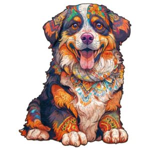 Dřevěné kreativní puzzle - Bernský salašnický pes