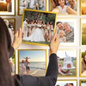 Samolepící fotorámeček na zeď s fotkou - Zlatý