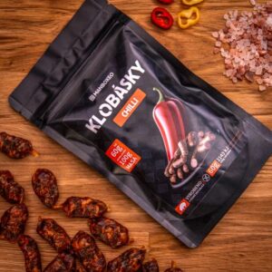 Uzené klobásky s jemně pálivou příchutí CHILLI 60g