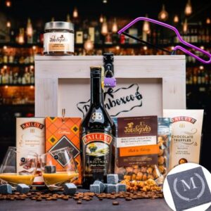 Truhla s Baileys + podtácky s gravírováním