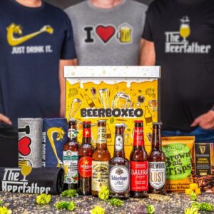 Beerboxeo dárkové balení - Plné prémiových ležáků s pivním Tričkem