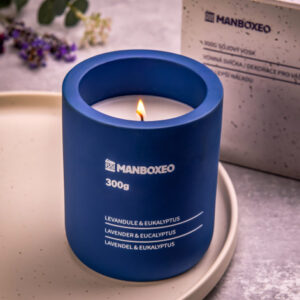 Betonová svíčka se sójovým voskem a intenzivní vůní - Lavender & Eucalyptus 300 g