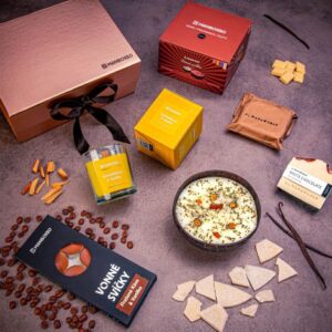 Giftboxeo dárkový box (rose gold) - Plné kokosu