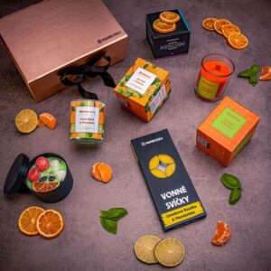 Giftboxeo dárkový box (rose gold) - Plné vůní citrusy