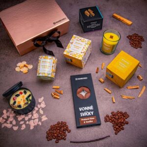 Giftboxeo dárkový box (rose gold) - Plné vůní vanilka