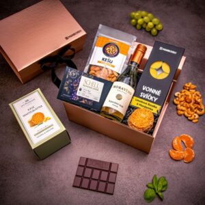 Giftboxeo dárkový box (rose gold) - Pro vinařku