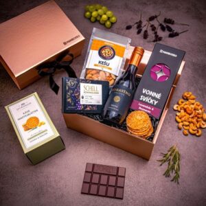 Giftboxeo dárkový box (rose gold) - Pro vinařku