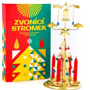 Logimax Česká obnovená výroba Tradiční Andělské zvonění stromek zlatý