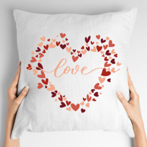 Polštář s potiskem Love in heart