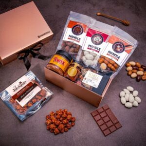 Giftboxeo dárkový box (rose gold) - Plné čokolády