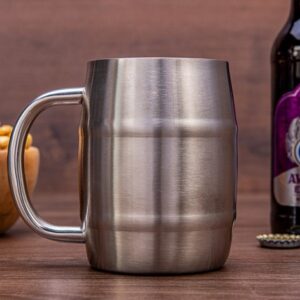 Nerezový "půllitr" 400 ml - broušený II. jakost
