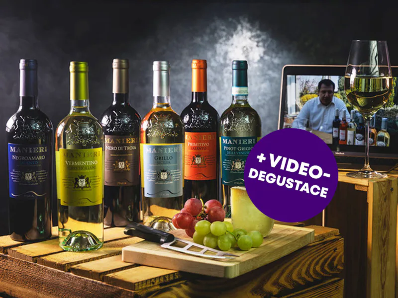 Dárkový balíček šesti druhů italských vín + videodegustace se someliérem