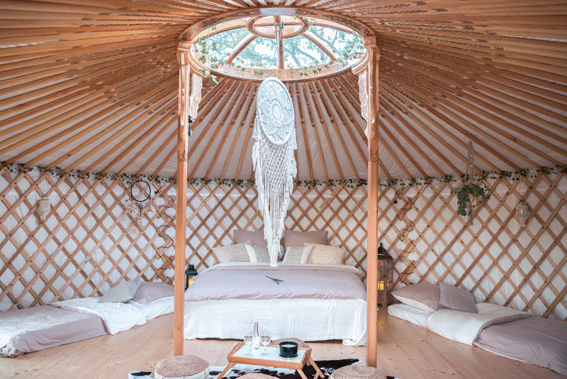 Glamping v boho jurtě u Břeclavi
