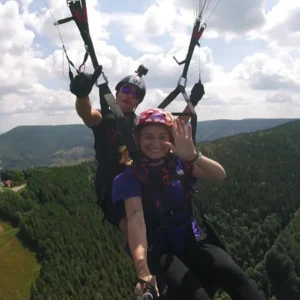 Tandemový paragliding - termický let